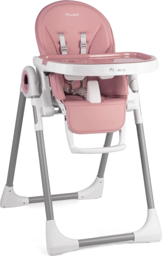 Rózsaszín NUKIDO Belo 3 az 1-ben etetőszék dönthetőséggel és tálcával