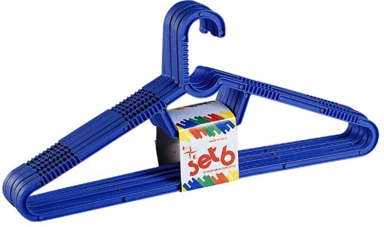 HEIDRUN műanyag vállfák, 6 darabos készlet