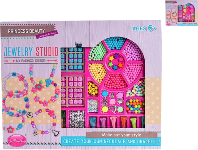 Gyermek karkötőkészítő készlet fémdobozban