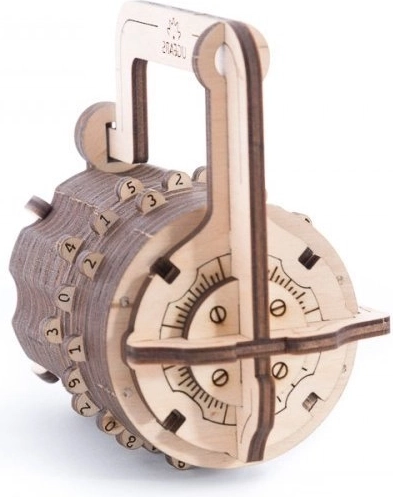 Ugears 3D puzzle számzár – mechanikus fa kirakó