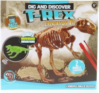 Világító T-Rex csontvázat feltáró készlet