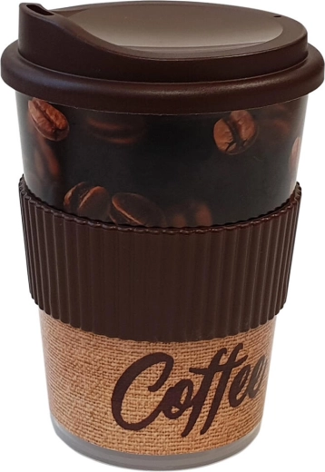 0,25 l-es szívós nyílású pohár szilikon mandzsettával PH Ekoline Coffee