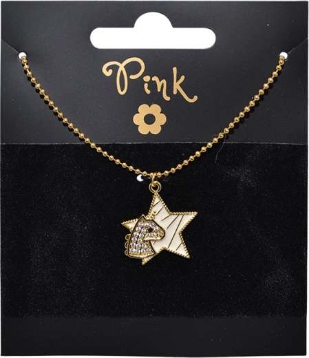 Aranyozott nyaklánc csillag és egyszarvú medállal