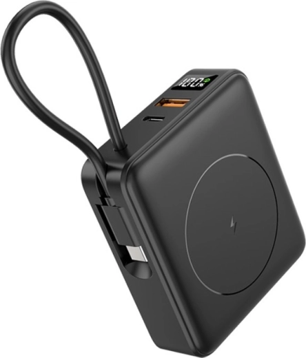 TRACER SCOUT 10000 mAh powerbank mágneses vezeték nélküli töltéssel 15 W, PD 20 W és QC 22,5 W