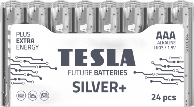 Alkáli elemek Tesla Silver+ LR03 AAA 1,5V - 10 db-os csomag