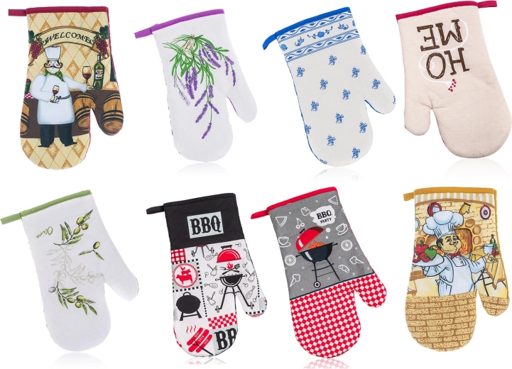 Konyhai pamut edényfogó 27 × 17 cm – vegyes dekorok