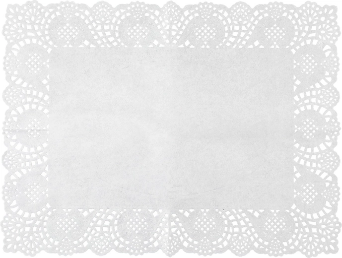 Fehér papír téglalap alakú süteményalátétek 40 × 30 cm (8 db)