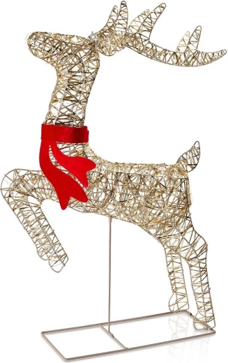 Világító aranyszínű rénszarvas 720 LED-del, 50 × 88 cm