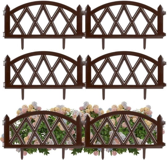 Barna kerti szegély 50 × 30 cm, 6 darabos készlet