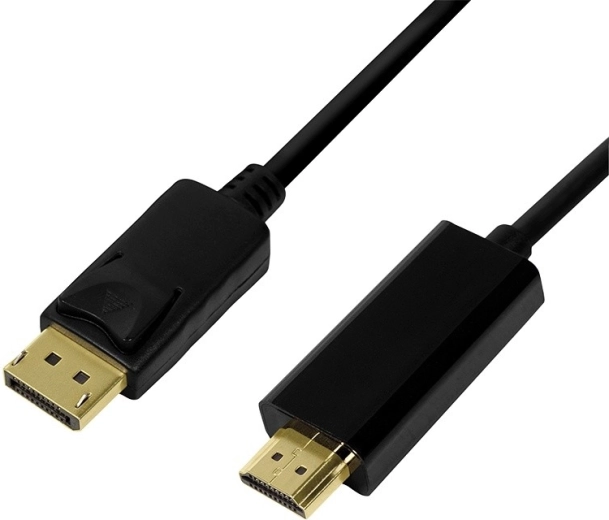 LogiLink DisplayPort 1.2–HDMI 1.4 kábel, 2 m, fekete