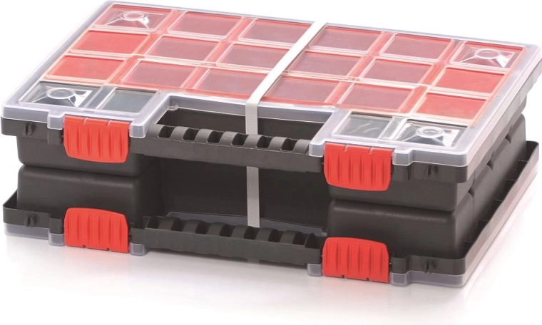 NORB Duo műanyag rendszerező átlátszó fedéllel