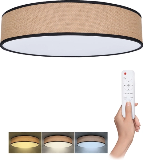 Solight Brownie LED mennyezeti és fali lámpa távirányítóval, 60 W, 4200 lm, 50 cm, CCT, fényerőszabályozható