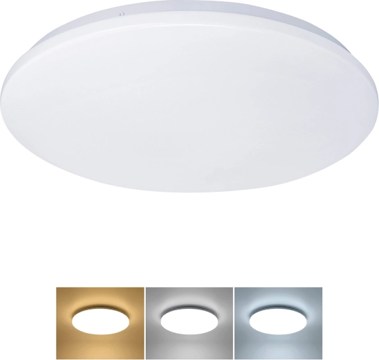 Solight Plain LED mennyezeti lámpa 24 W 1920 lm 3CCT IP44, kerek, 38 cm