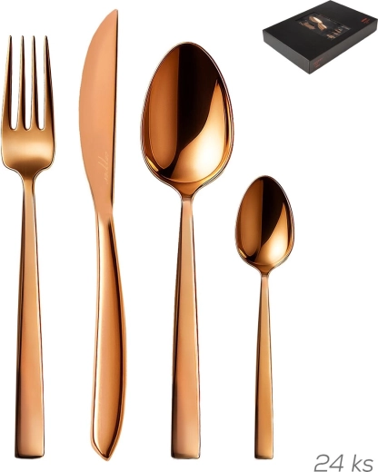 Orion Copper ré evőeszközkészlet 6 személy részére – 24 db