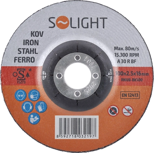Solight acél vágókorong 100 × 2,5 × 16 mm