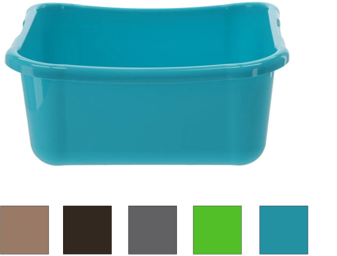 Négyszögletes műanyag mosogatótál 12 l