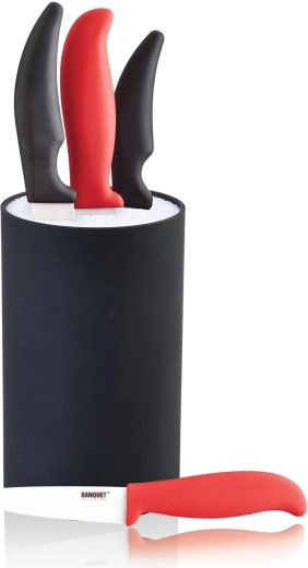 CULINARIA Black késblokk kivehető sörtés betéttel, 18 cm