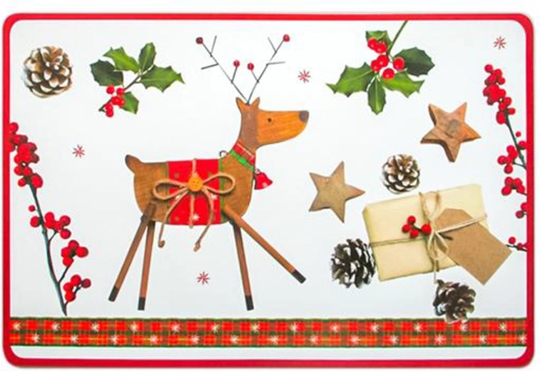 Toro karácsonyi műanyag alátét rénszarvassal 28 × 43 cm