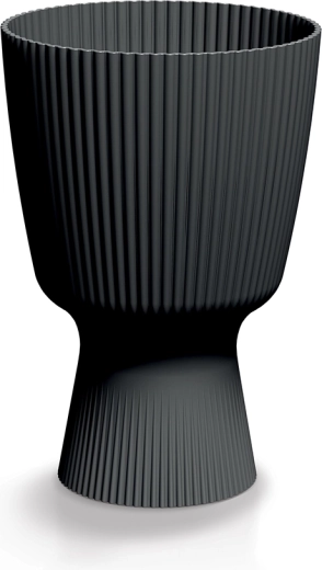 Milly Round virágcserép, 18,8 cm, szénfekete