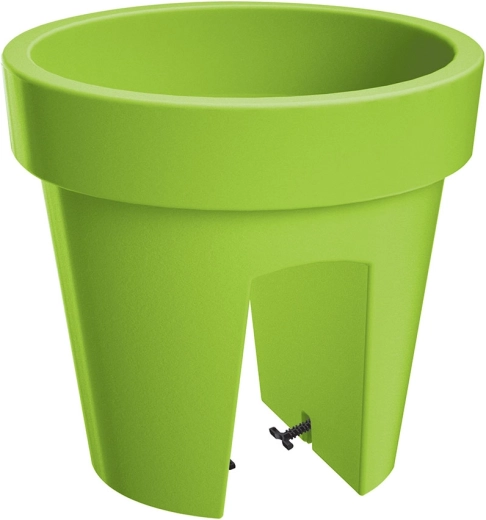 LOFLY Railing 24,5 cm korlátra szerelhető virágtartó, lime színű