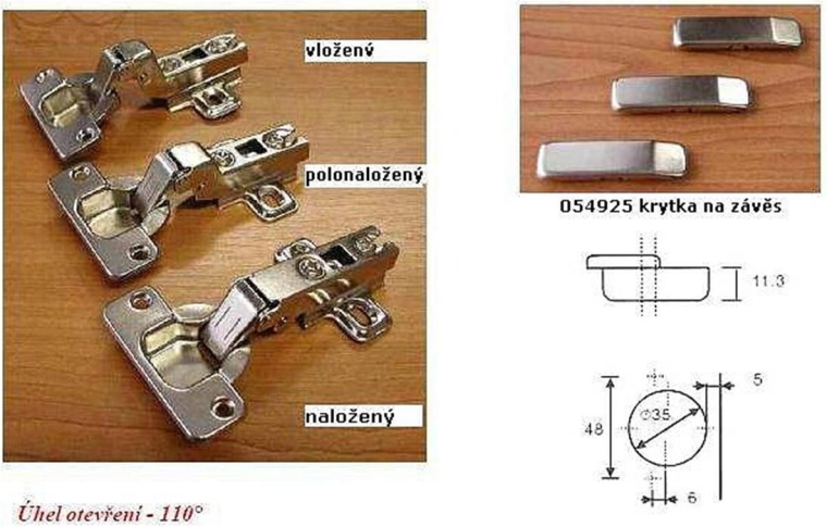 GS-C bútorpánt, süllyesztett, 10 db-os készlet