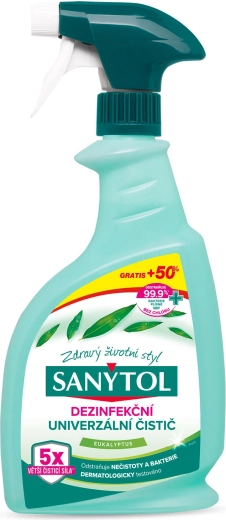 SANYTOL fertőtlenítő univerzális tisztítószer spray eukaliptusz 500 ml + 50% ingyen