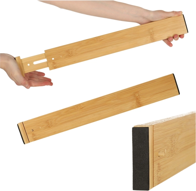 Állítható bambusz rendszerező fiókokhoz