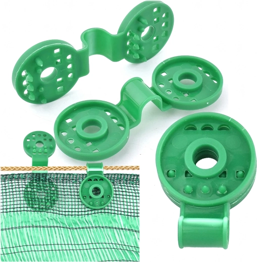 Rögzítő klipszek árnyékoló hálóhoz kerítésre, 20 db, zöld