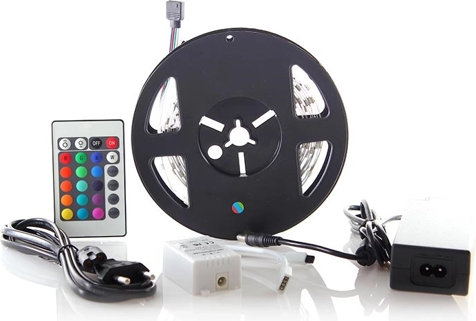 Solight RGB LED-szalag 3 m távirányítóval és adapterrel