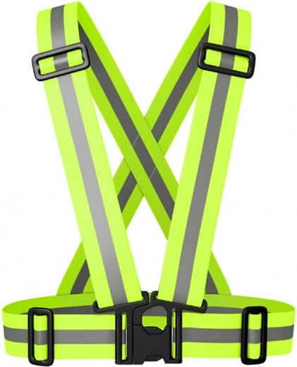 Ag590 fényvisszaverő mellény hám rendszerrel, zöld