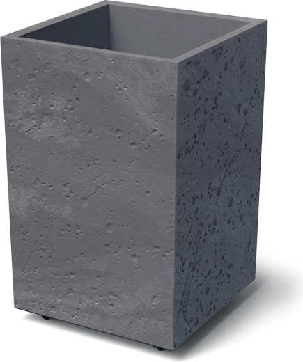 Sierra Square High virágtartó betonhatású, 38,5 cm, marengo