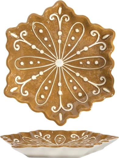 Karácsonyi négyzet alakú tányér 22,5 × 22,5 cm