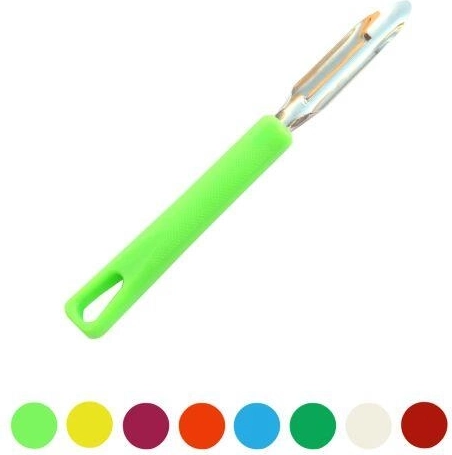 17 cm-es rozsdamentes acél konyhai hámozó műanyag nyéllel