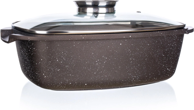 PREMIUM Dark Brown tepsi aroma gombbal 39,5 × 22 × 11 cm