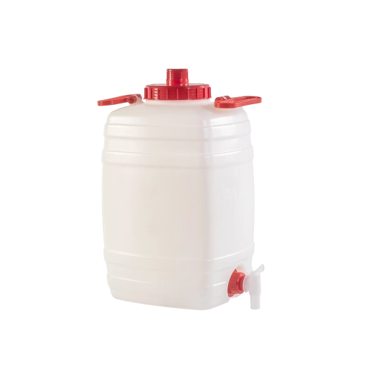 20 l-es műanyag hordó csavaros tetővel, fogantyúval és szellőztetéssel