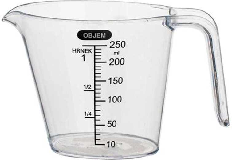 Műanyag mérőpohár kiöntővel 250 ml TORO