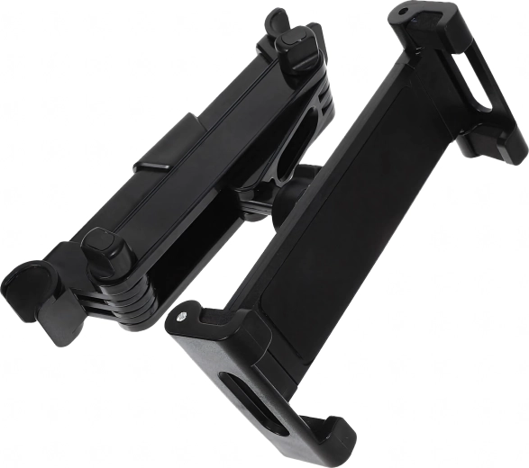 Fejtámlára szerelhető autós tartó 360°-os forgatással tablet és telefon számára