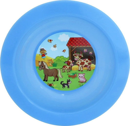 Gyermek mélytányér Farma 17,3 cm műanyag