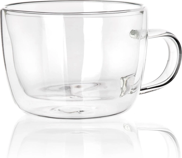 DOBLO duplafalú üveg bögre 310 ml