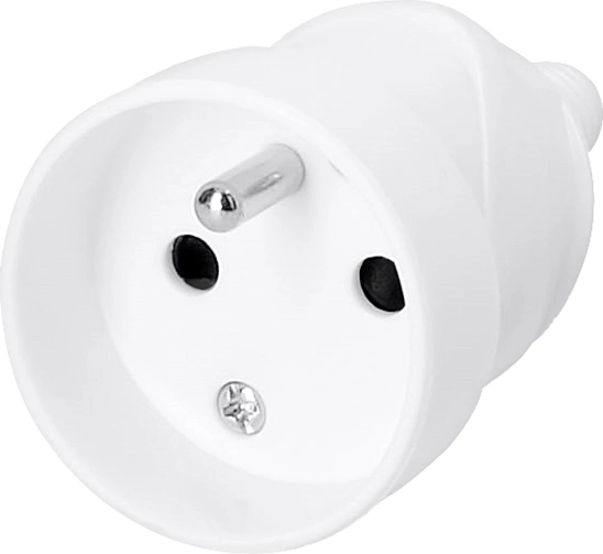 Solight egyenes dugvilla (csatlakozódugó) IP20 fehér – 1 db