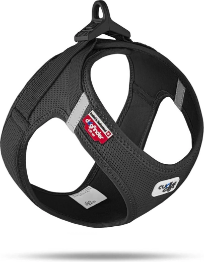 Curli Air-Mesh kutyahám csattal, fekete (XS, 3–5 kg)