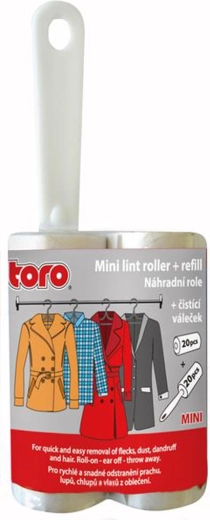 Öntapadós mini tisztítóhenger tartalék utántöltővel, 2,8 × 7,5 cm
