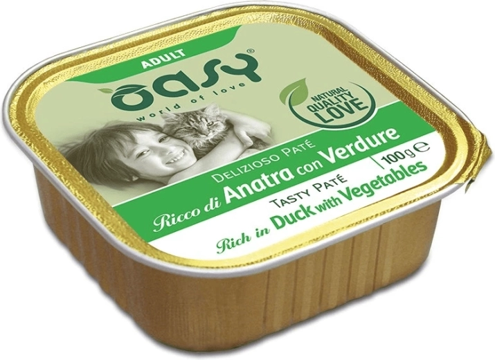 Oasy Tasty Pate Adult pástétom kacsahússal és zöldségekkel 100 g