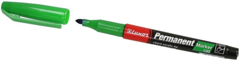 LUXOR 100 állandó marker, zöld, 1–2 mm