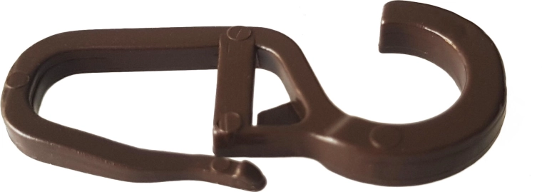 Nagy barna függönykampó (10 db)