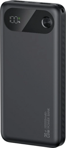 USAMS PB80 powerbank 10000 mAh, 20W PD, 2×USB‑A + USB‑C, fekete