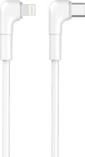 Maxlife szögletes USB‑C–Lightning kábel 1 m, 27 W, fehér