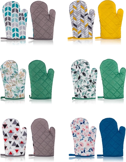 BASIC konyhai edényfogó hurokkal, poliészter, 27 × 17 cm, 2 db-os szett, vegyes minták