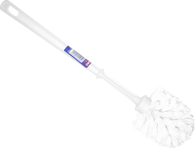 Műanyag WC-kefe, fehér, tartó nélkül