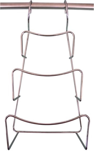 Függesztett fedőtartó, krómozott fém, 3 pozíció